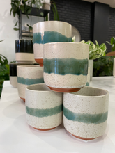 Load image into Gallery viewer, Mateo Green Stripe Terracotta Pot
